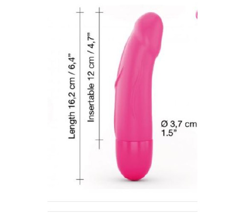Вибратор Dorcel Real Vibration S Magenta 2.0, диам 3,7см, перезаряжаемый, для точки G