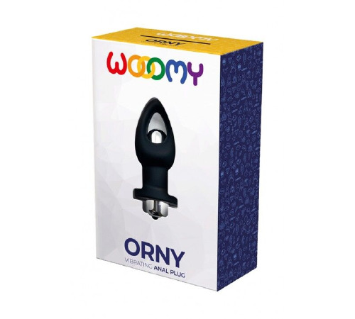 Анальная пробка Wooomy Orny со съемной вибропулей, 1 режим вибрации, диаметр 3,6 см, длина 8,4 см