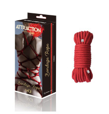 Веревка для BDSM MAI Bondage Rope Red, длина 10 м, диаметр 6,5 мм, полиэстер
