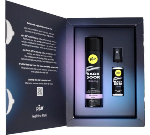 Подарунковий набор pjur BACK DOOR Value Pack: силіконова змазка 100 мл та розслаблювальний спрей 20