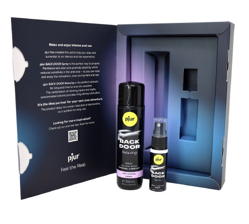 Подарунковий набор pjur BACK DOOR Value Pack: силіконова змазка 100 мл та розслаблювальний спрей 20