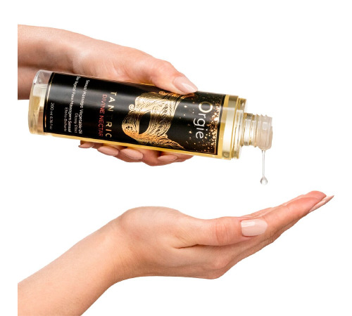 Массажное масло Orgie – Tantric Divine Nectar (200 мл), для тантрического массажа, увлажнение