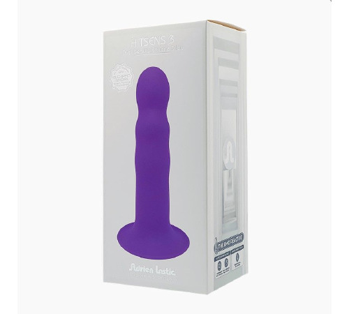 Дилдо з присоскою Adrien Lastic Hitsens 3 Purple, відмінно для страпона, діаметр 4,1 см, довжина 18