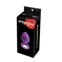 Анальная пробка с кристаллом MAI Attraction Toys №49 Purple, длина 9,5см, диаметр 4см